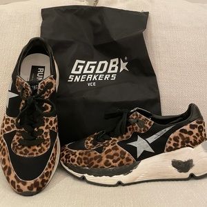 Golden Goose Running Sole in Leopard Size 38